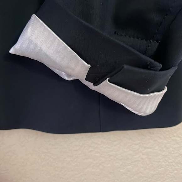 Banana Republic Navy Blue Suit Jacket Blazer 2 Button Cotton/Lyocell/Stretch • 8 - Picture 9 of 11